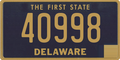 DE license plate 40998