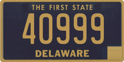 DE license plate 40999