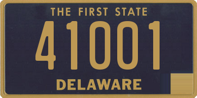 DE license plate 41001