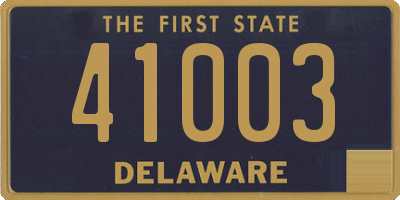 DE license plate 41003