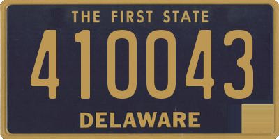 DE license plate 410043