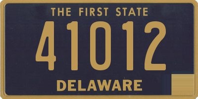 DE license plate 41012