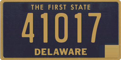 DE license plate 41017