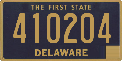 DE license plate 410204