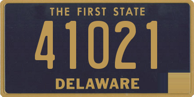 DE license plate 41021