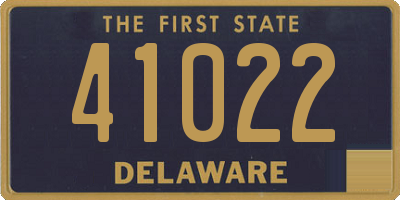 DE license plate 41022