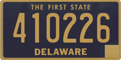 DE license plate 410226