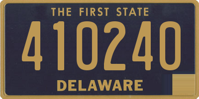 DE license plate 410240