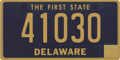 DE license plate 41030