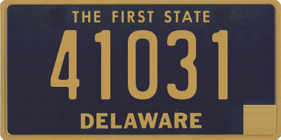 DE license plate 41031