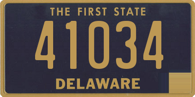 DE license plate 41034