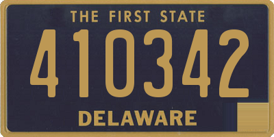 DE license plate 410342