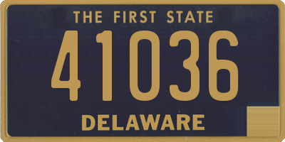 DE license plate 41036