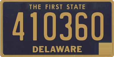 DE license plate 410360