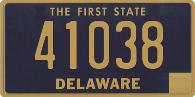 DE license plate 41038