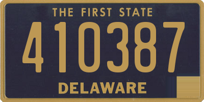 DE license plate 410387