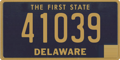 DE license plate 41039