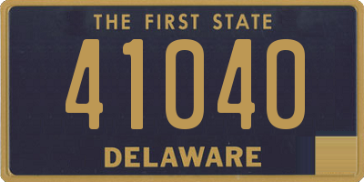 DE license plate 41040