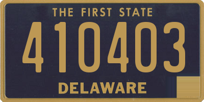 DE license plate 410403