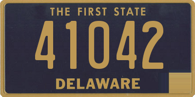 DE license plate 41042