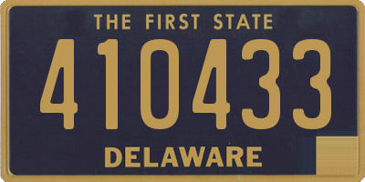 DE license plate 410433
