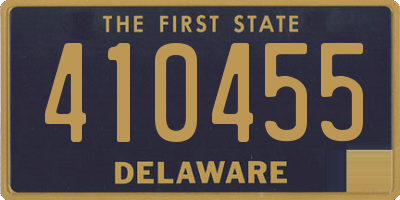 DE license plate 410455