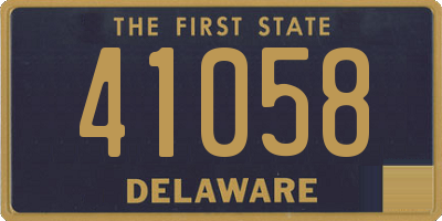 DE license plate 41058