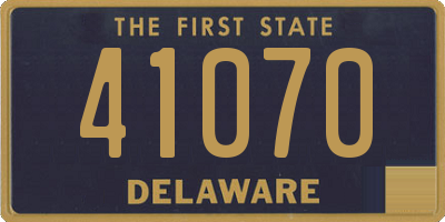 DE license plate 41070