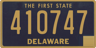 DE license plate 410747