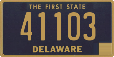 DE license plate 41103