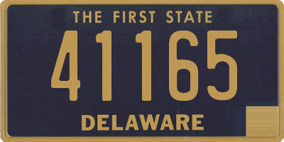 DE license plate 41165