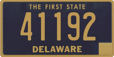 DE license plate 41192