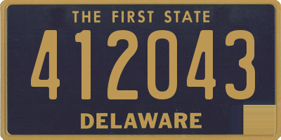 DE license plate 412043