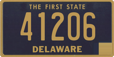 DE license plate 41206