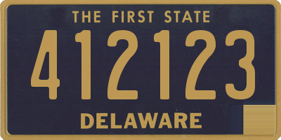 DE license plate 412123