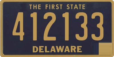 DE license plate 412133