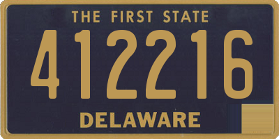 DE license plate 412216