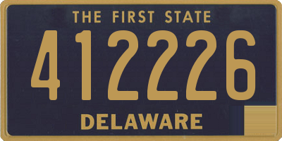DE license plate 412226