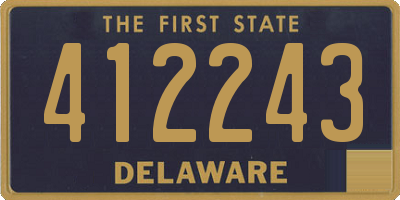 DE license plate 412243