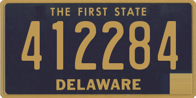 DE license plate 412284