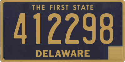 DE license plate 412298
