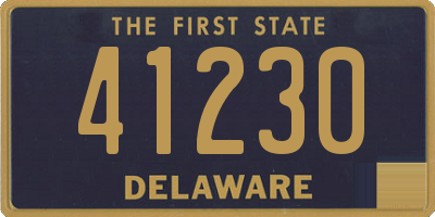 DE license plate 41230