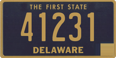 DE license plate 41231