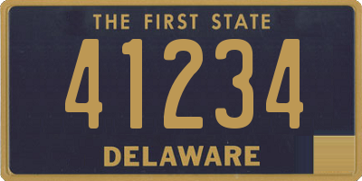 DE license plate 41234