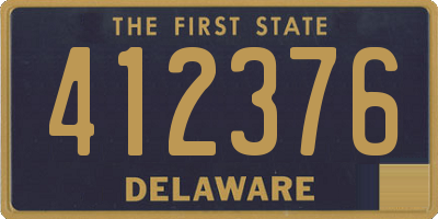 DE license plate 412376