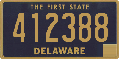 DE license plate 412388