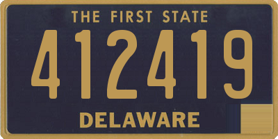 DE license plate 412419