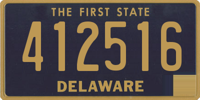 DE license plate 412516