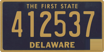 DE license plate 412537