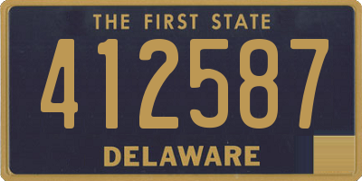 DE license plate 412587